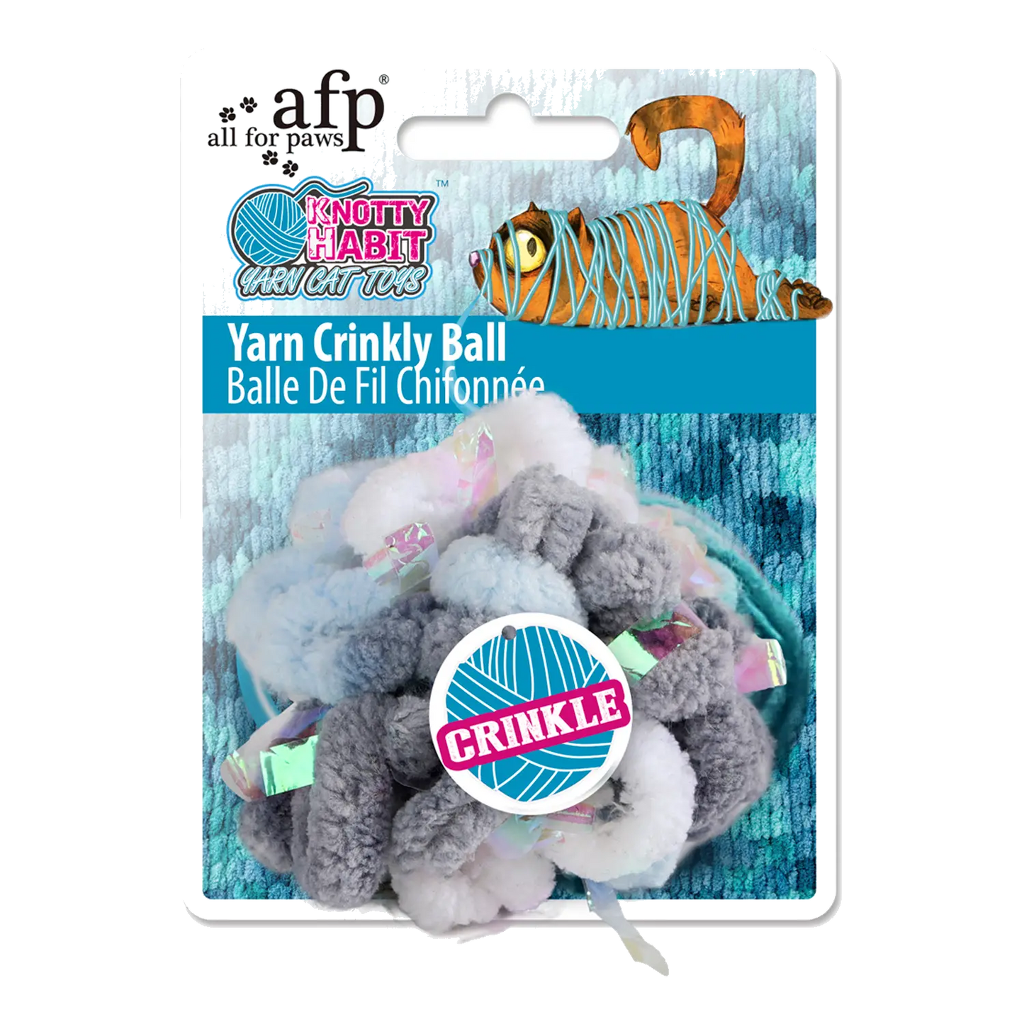 AFP Knotty Habit Yarn Crinkly Ball on a transparent background