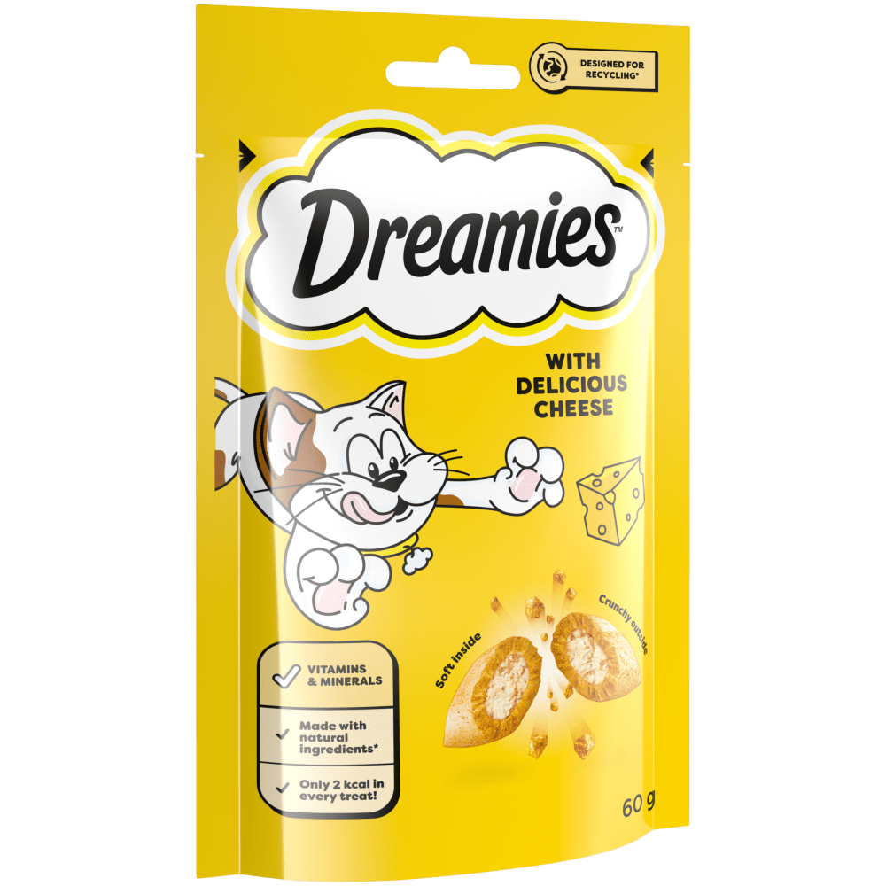 Dreamies cat treats 60 g cheese flavour pouch