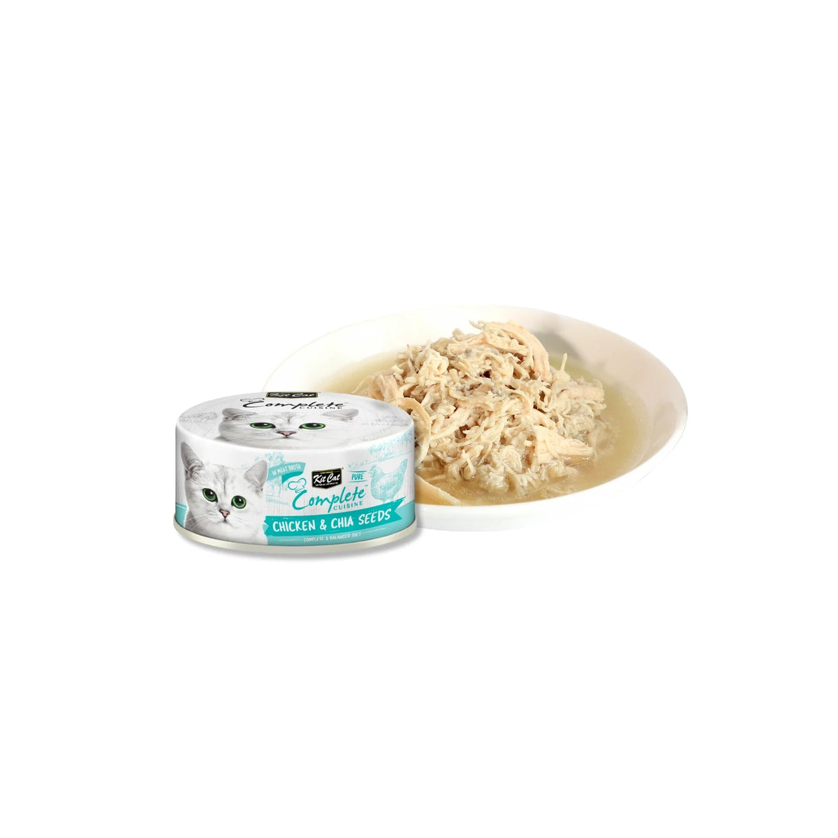 Kit Cat Complete Cuisine Wet Cat Food — Chicken & Chia Seeds — Chicken Chia