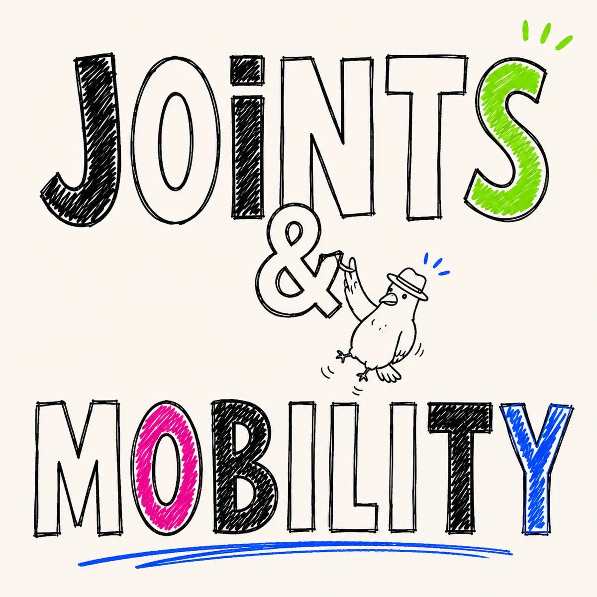 Joints and Mobility cat treats doodle collection card