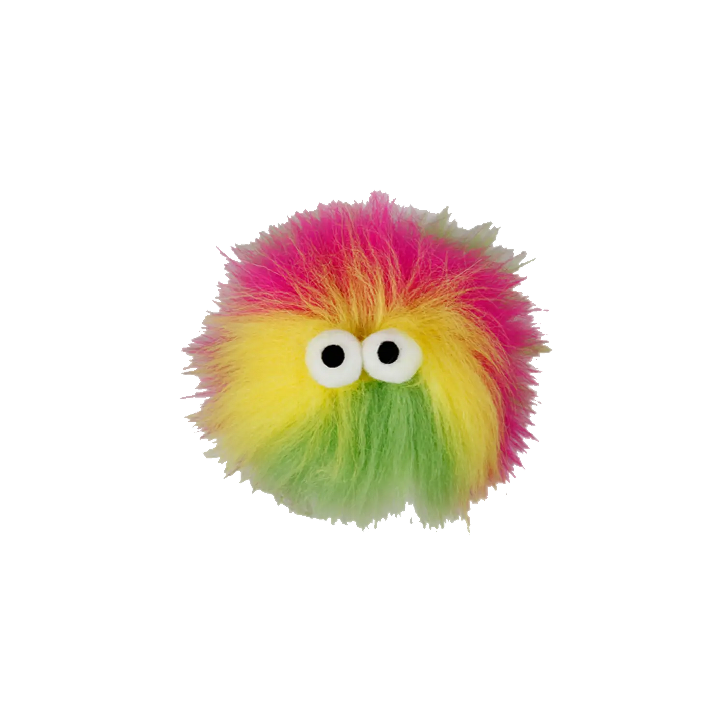 AFP Furry Ball Fluffy Cat Toy in yellow on a transparent background