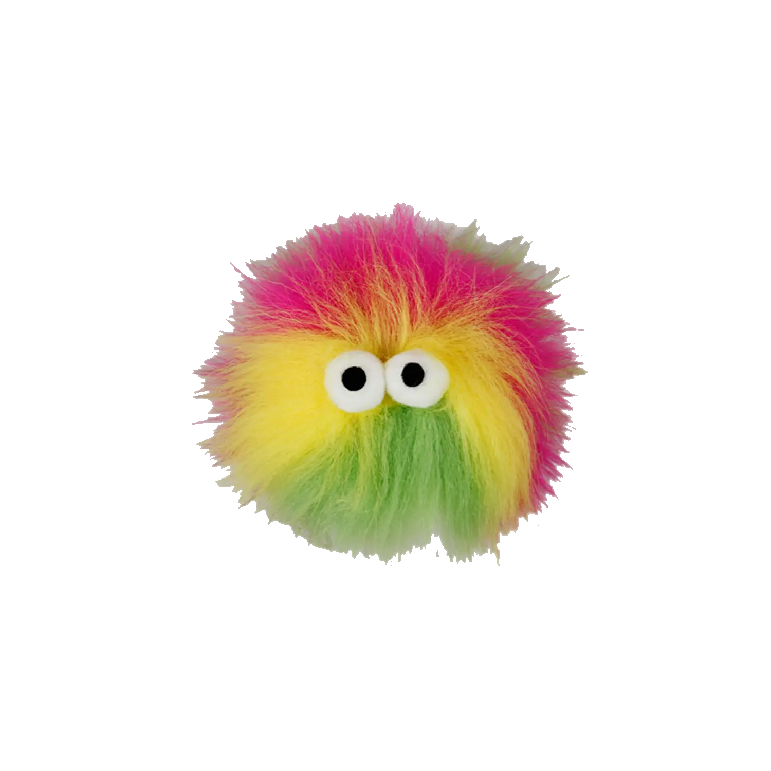 AFP Furry Ball Fluffy Cat Toy in yellow on a transparent background