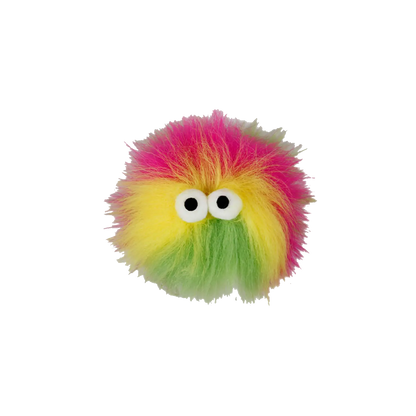 AFP Furry Ball Fluffy Cat Toy in yellow on a transparent background