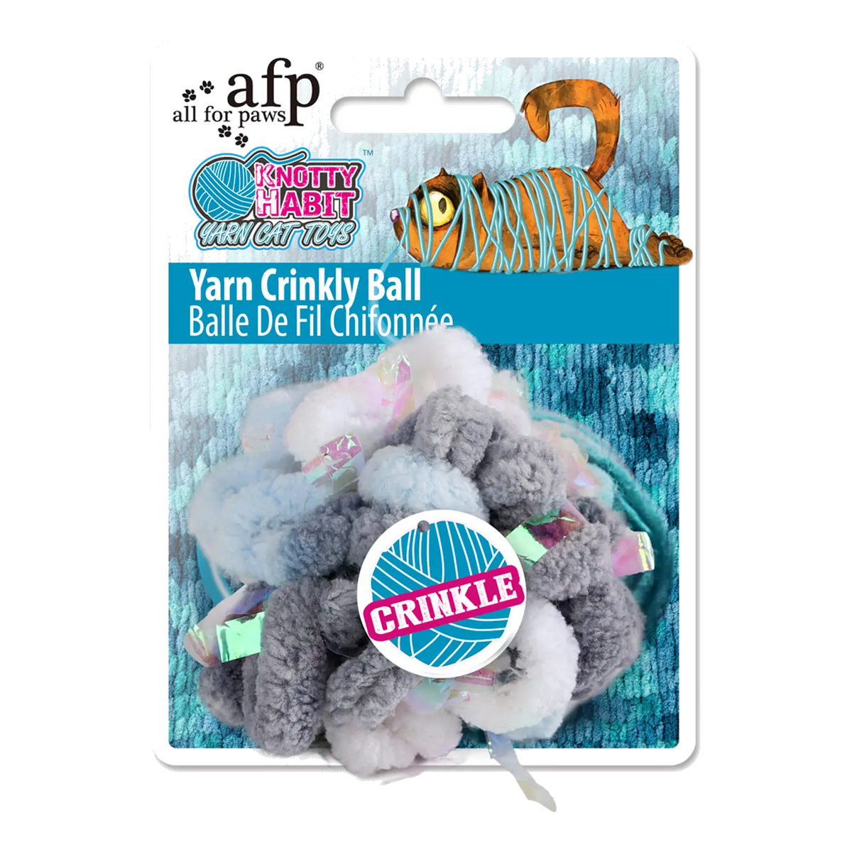 AFP Knotty Habit Yarn Crinkly Ball on a transparent background