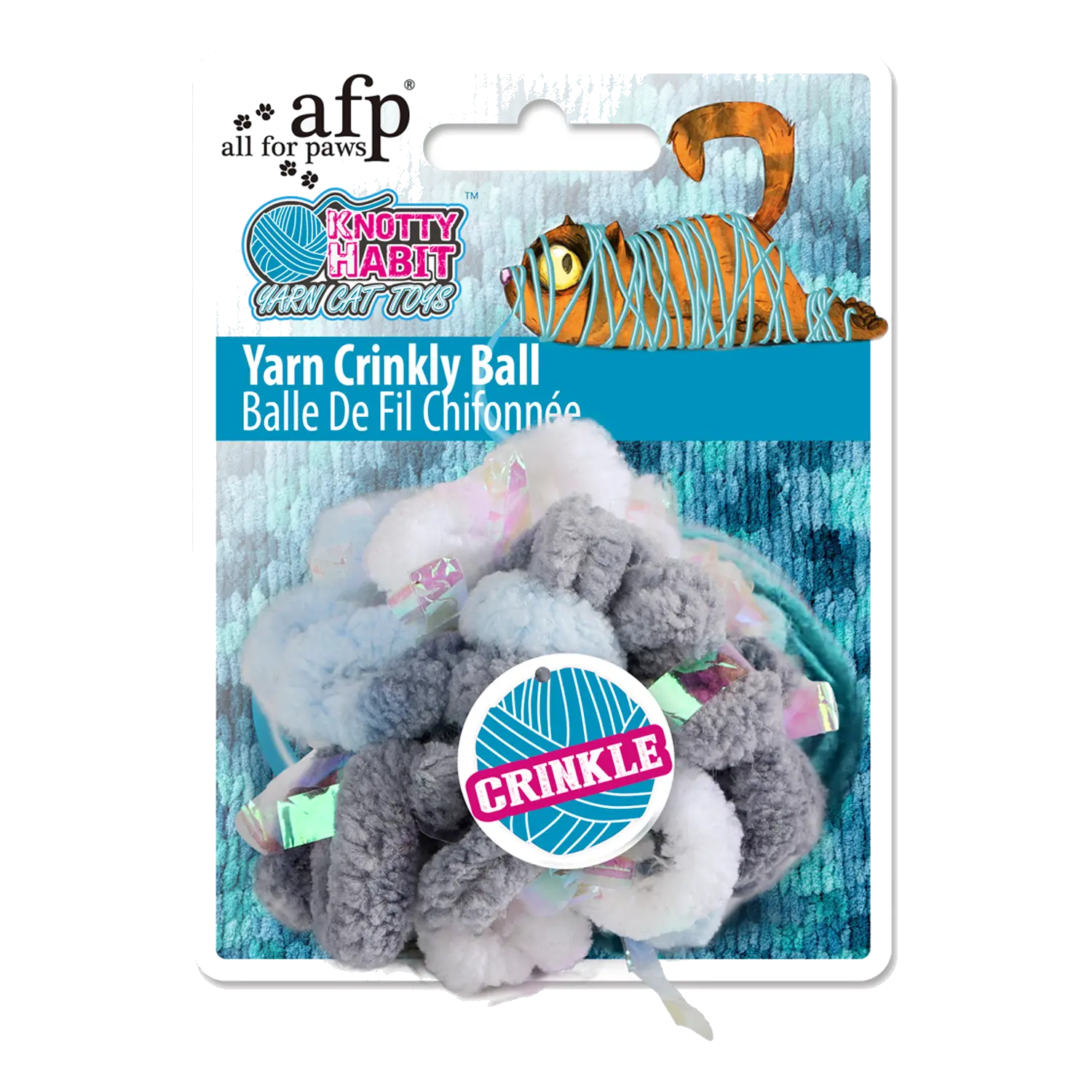 AFP Knotty Habit Yarn Crinkly Ball on a transparent background