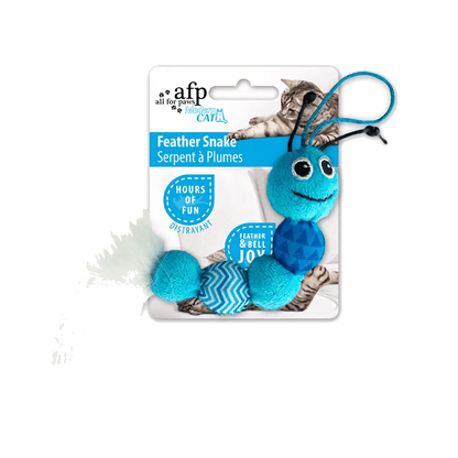 AFP Modern Cat Feather Snake in blue on a transparent background