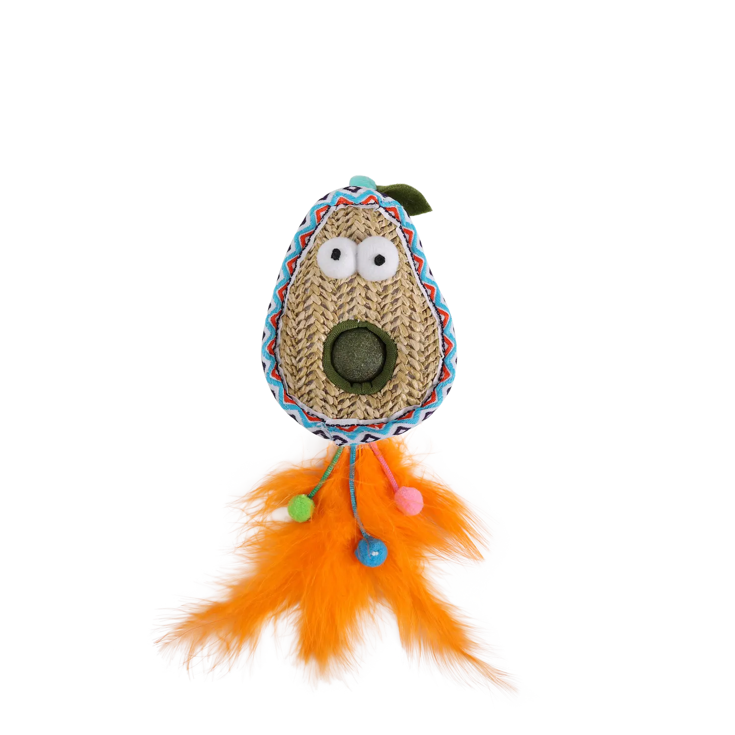 AFP Whisker Fiesta Avocado cat toy on a transparent background