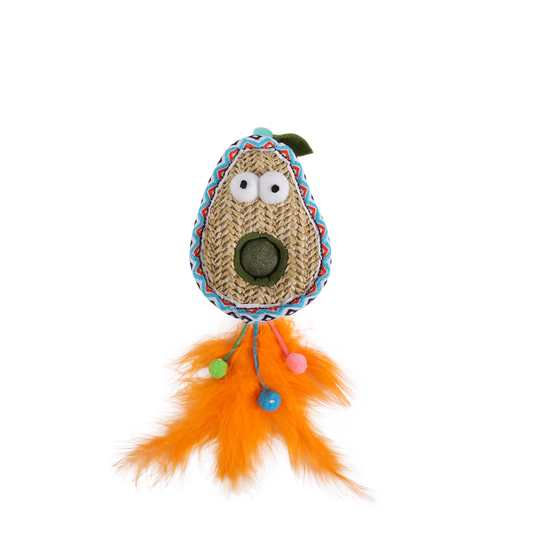 AFP Whisker Fiesta Avocado cat toy on a transparent background