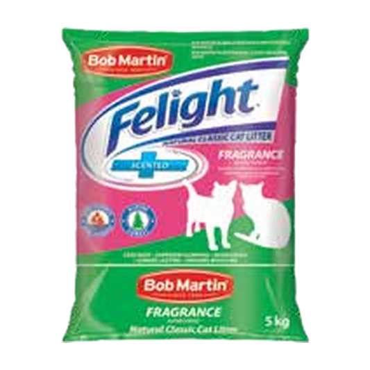 Bob Martin Felight Alpine Forest Cat Litter 5kg green bag, front view