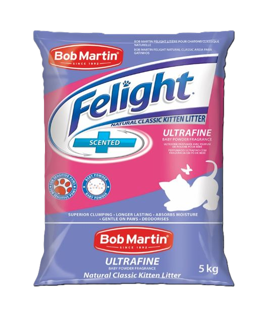 Bob Martin Felight ultrafine scented natural classic kitten litter, 5 kg bag