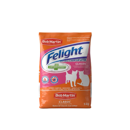 Bob Martin Felight classic natural cat litter bag, 5 kg, orange package front