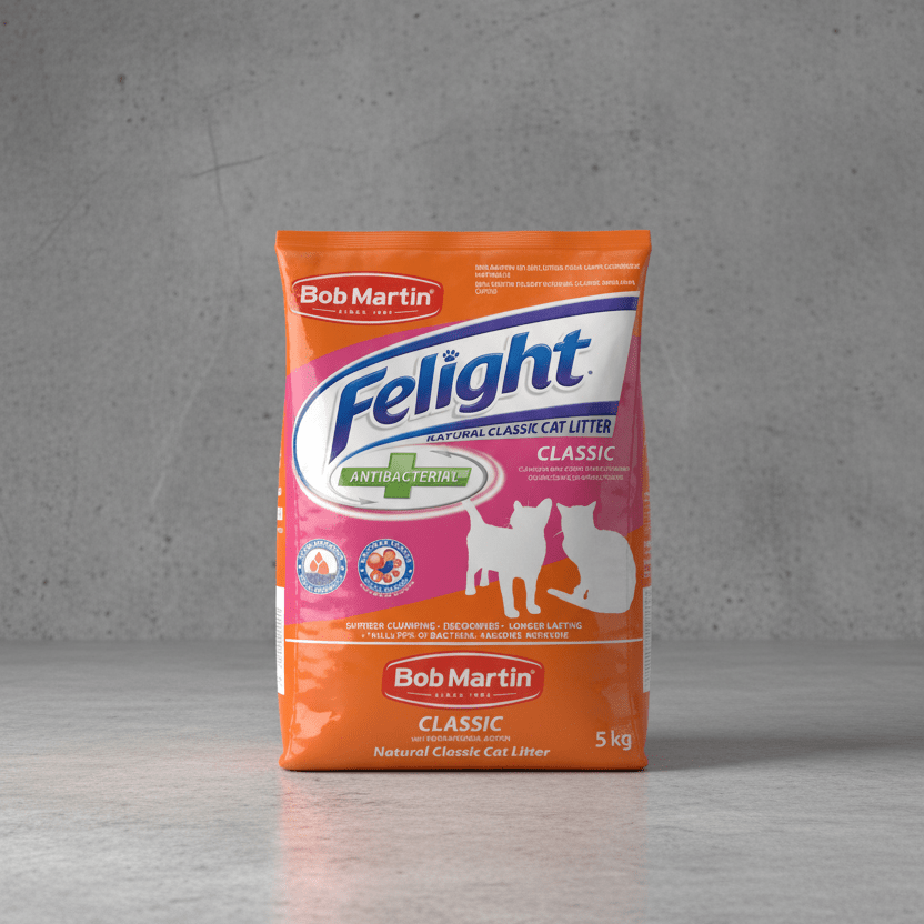 Bob Martin Felight classic natural cat litter bag, 5 kg, orange front