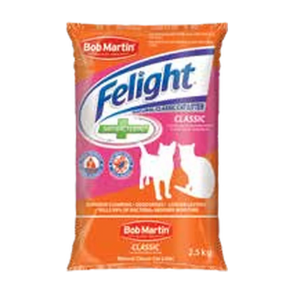 Bob Martin Felight Natural Classic Cat Litter 2.5kg orange bag, front view