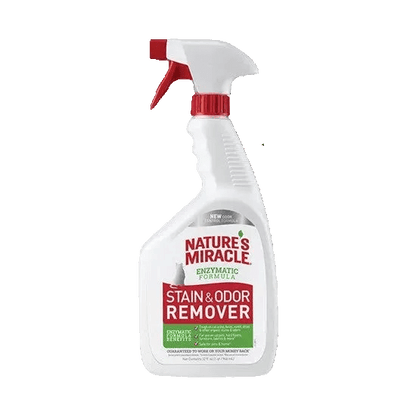 Nature’s Miracle Cat Stain and Odour Remover 946 ml bottle included in The Incident Response Kit.