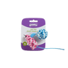 Plush mouse and blue-and-white ball cat toy set with blue string, pack