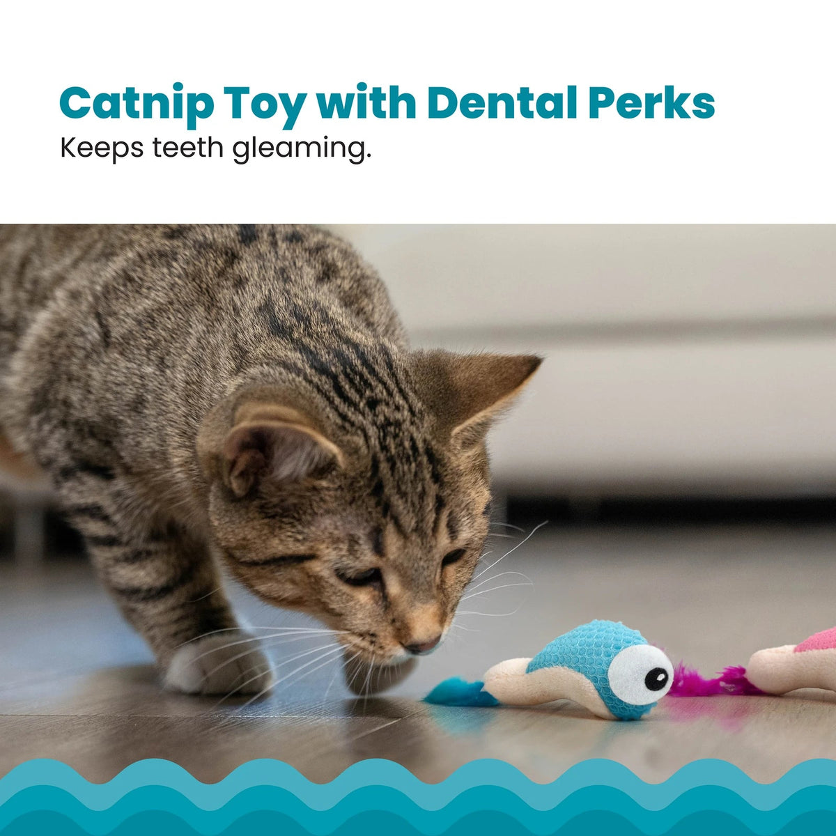 Catstages Dental Shrimpies Catnip Cat Toy 2 Pack — mesh texture feature