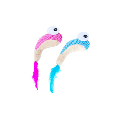 Catstages Dental Shrimpies Catnip Cat Toy 2 Pack — two-piece shrimp toy set