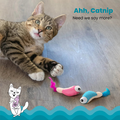 Catstages Dental Shrimpies Catnip Cat Toy 2 Pack — catnip play feature