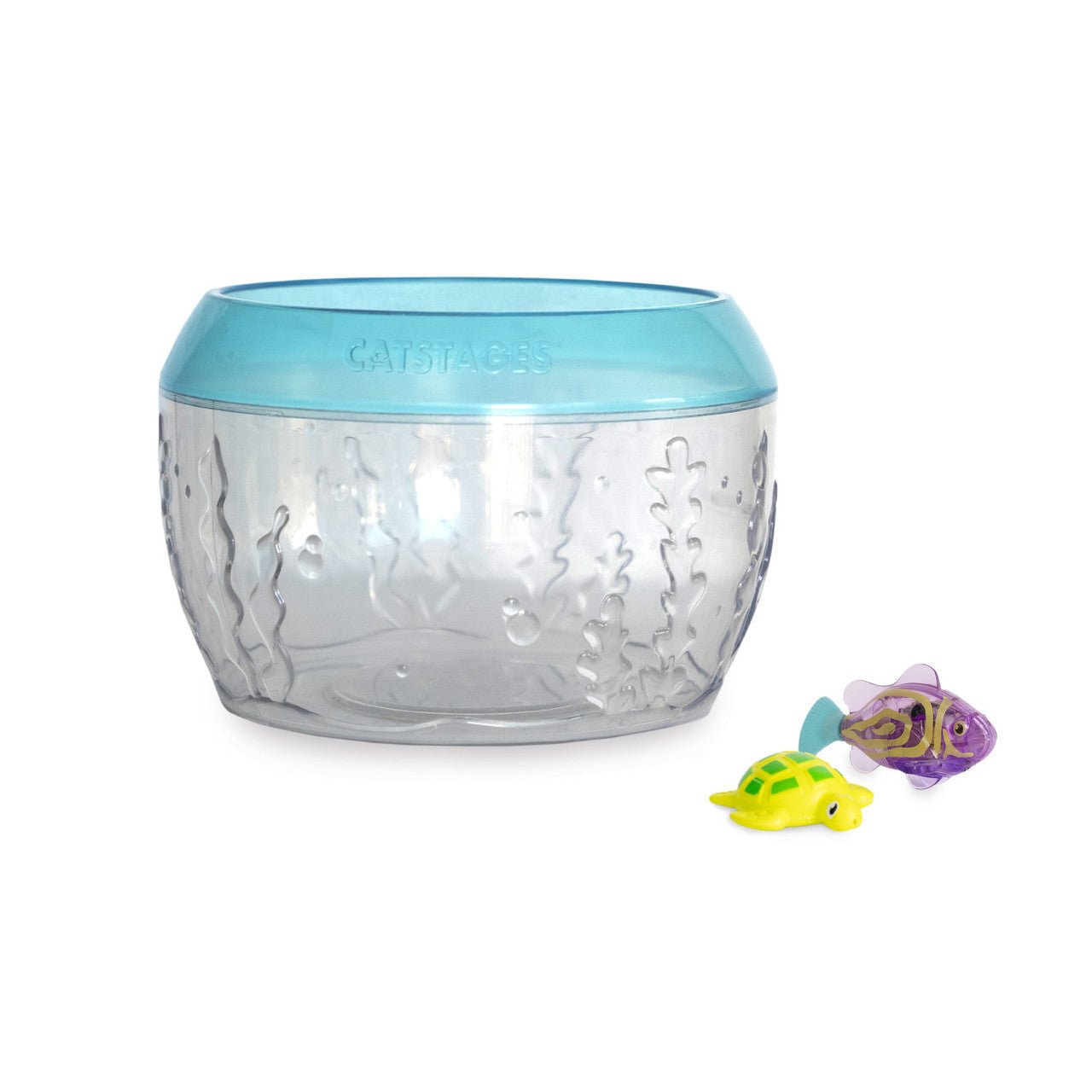 Catstages Meow-smerizing Fish Bowl with swimming fish and turtle