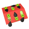 Catstages Nina Ottosson melon madness cat puzzle board with red base, green and black pieces