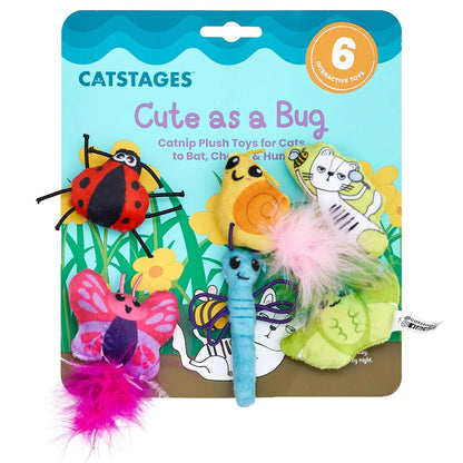 Cute As A Bug Kicker Catnip Toys — six-piece set packaging