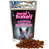 From the Barkery Biltong Cat Treats 40g silver pouch with cat label and treats