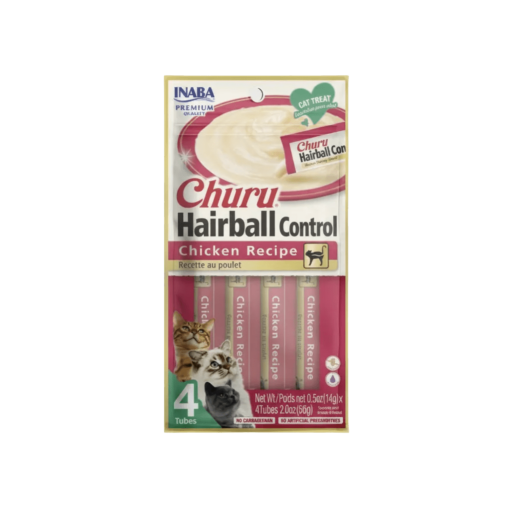 INABA Churu Hairball Control chicken recipe 4 × 14g pack