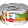 Hill's Science Diet senior wet cat food can, chicken & vegetable stew, silver lid