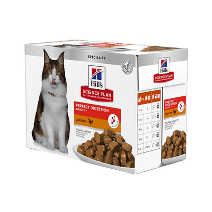 Hill's Science Plan wet cat food multipack box, chicken chunks & gravy pouches