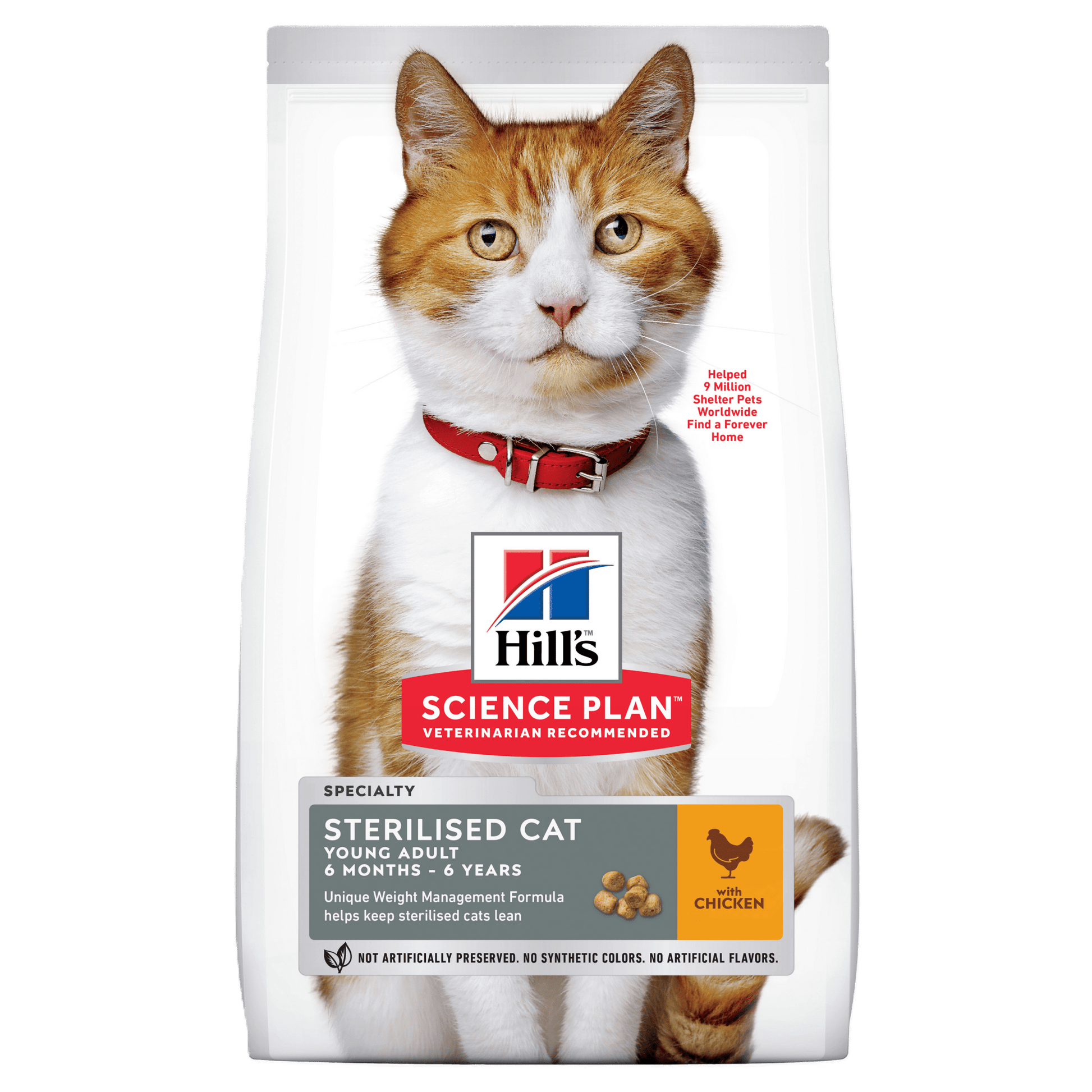 Hill's Science Plan sterilised adult dry cat food pouch, chicken flavor