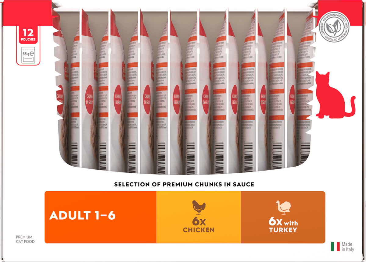 Hill's Science Plan adult 1–6 cat food pouch multipack, selection of premium chunks in sauce