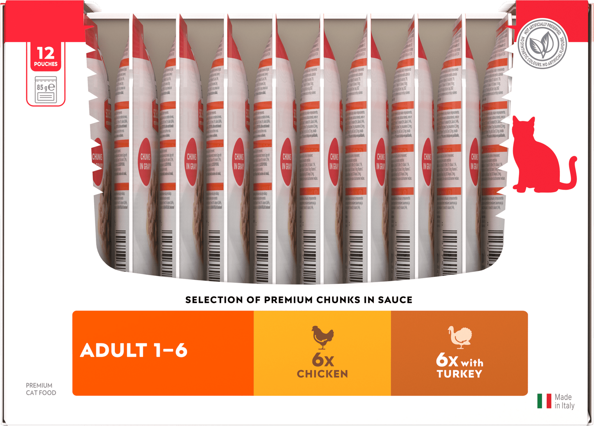 Hill's Science Plan adult 1–6 cat food pouch multipack, selection of premium chunks in sauce