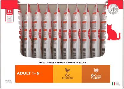Hill's Science Plan adult 1–6 cat food pouch multipack, selection of premium chunks in sauce