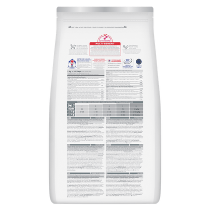 Hill's Science Plan sterilised adult dry cat food back label on pouch