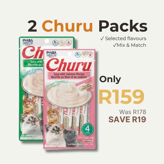 Inaba Churu creamy lickable cat treat tubes 4 pack