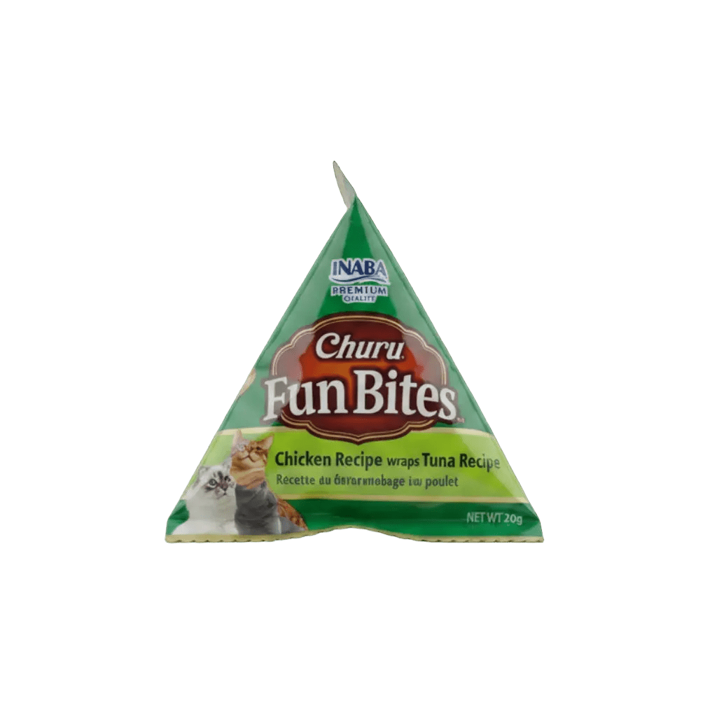 Inaba Churu Fun Bites cat treat pouch, chicken and tuna recipe, single pack