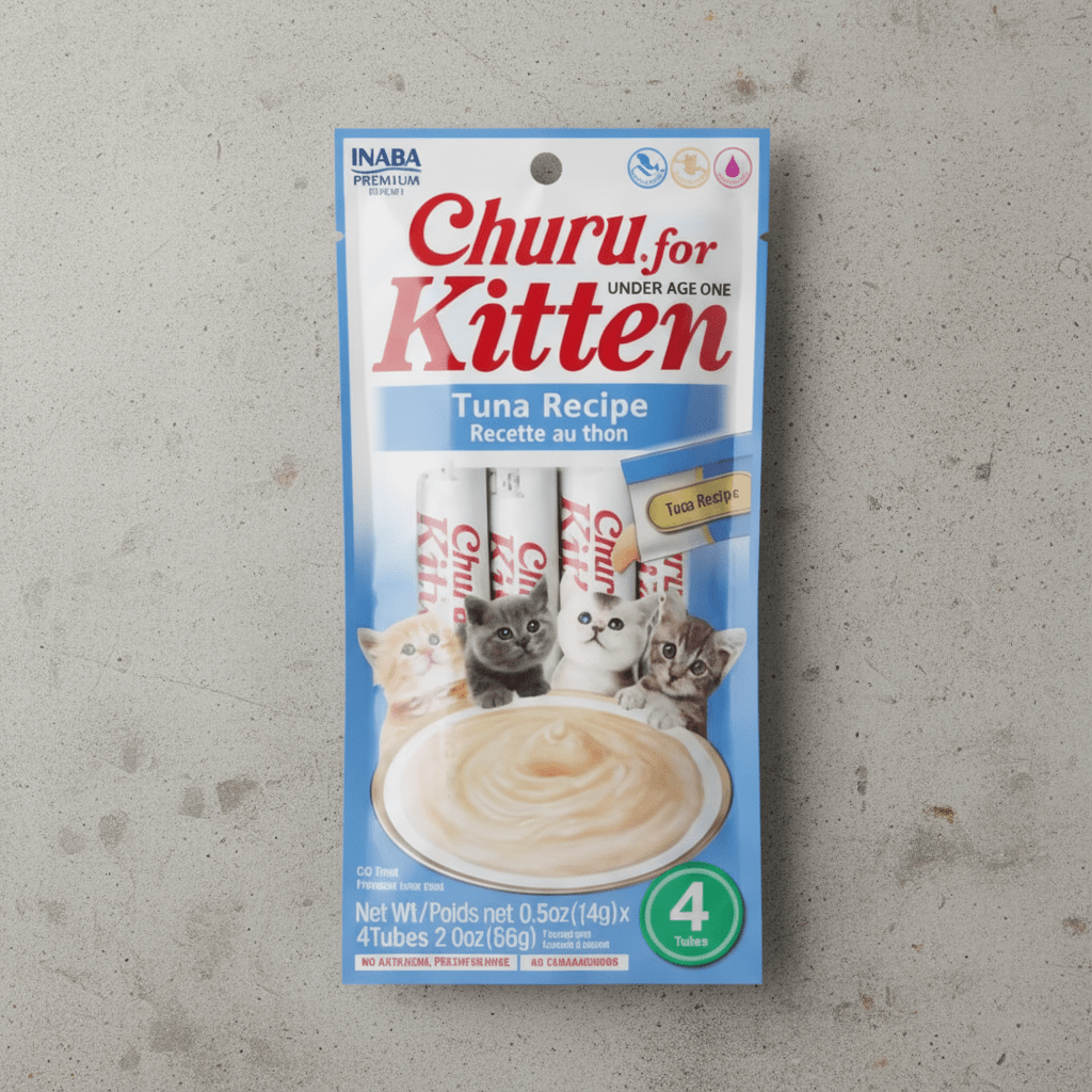 Inaba Churu for Kitten tuna recipe cat treat pouch, 4-pack