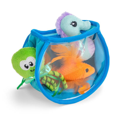 Interactive Hide & Seek Fish Bowl Toy — bowl and included toys