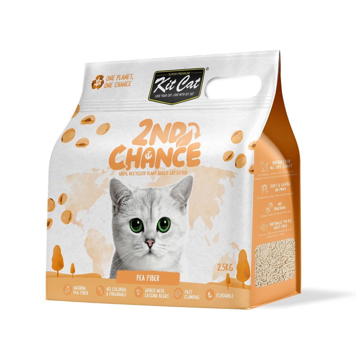 Kit Cat 2ND Chance Plant-Based Cat Litter — Pea Fibre — front pack