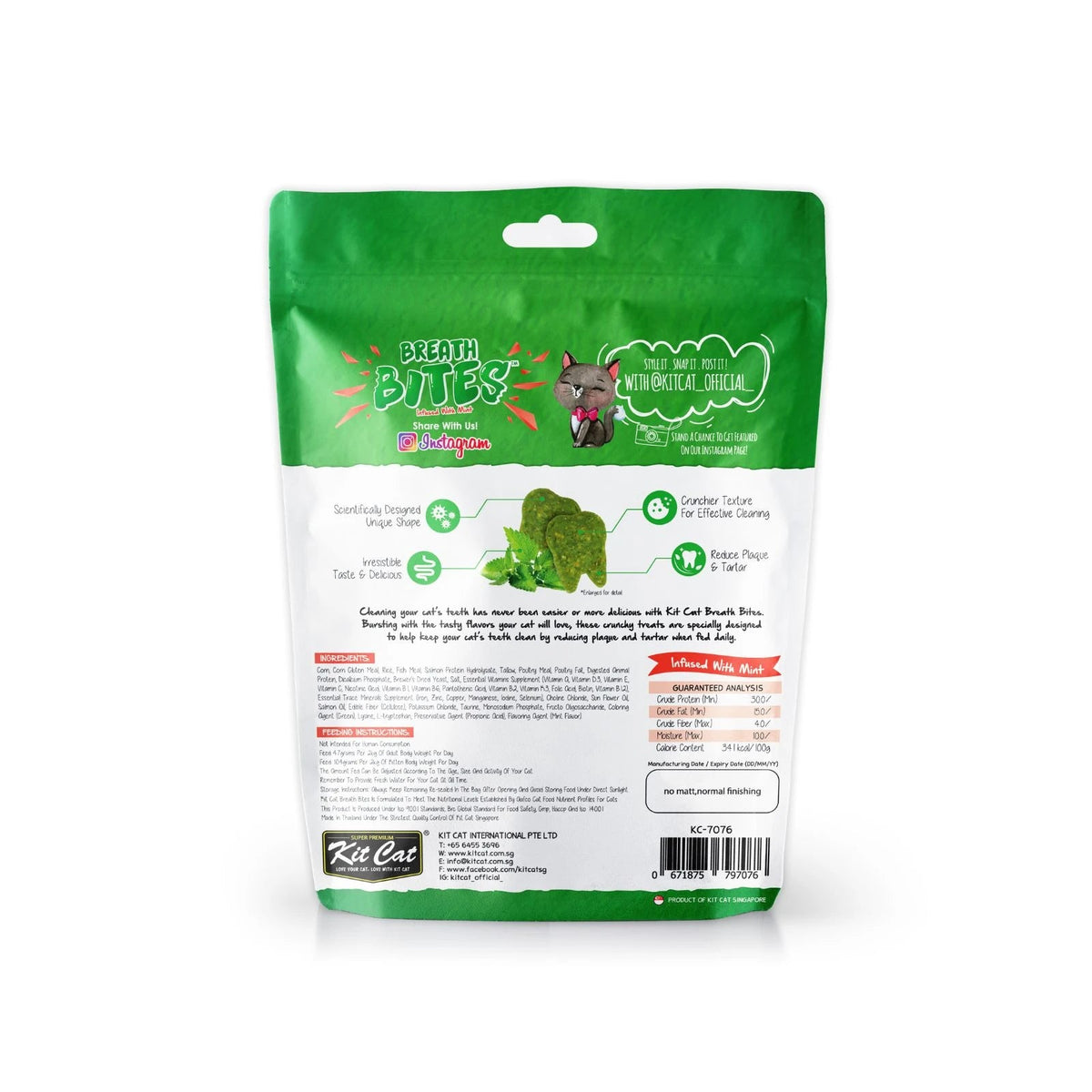 Kit Cat Breath Bites Dental Treats for Cats 60g — salmon — Salmon Back