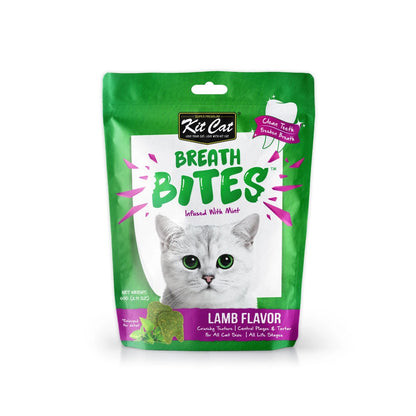 Kit Cat Breath Bites Dental Treats for Cats 60g — lamb — front pack