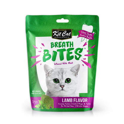 Kit Cat Breath Bites Lamb dental cat treats 60g pouch