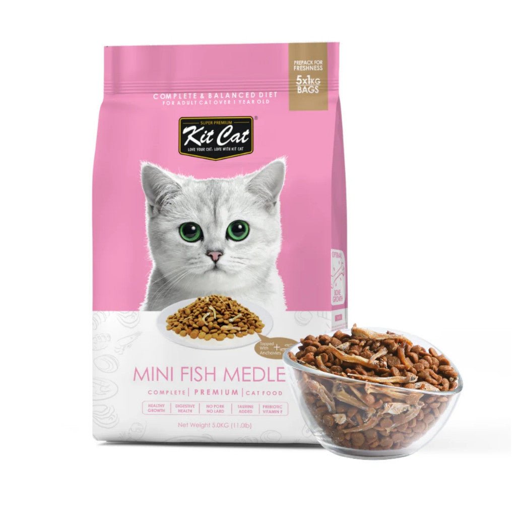 Kit Cat Classic Cuisine Mini Fish Medley adult dry cat food 5 kg bag