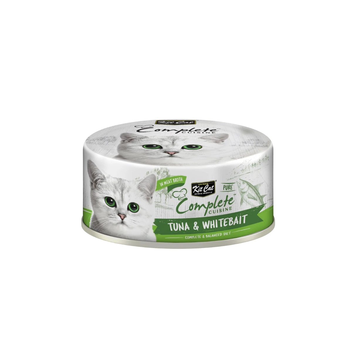 Kit Cat Complete Cuisine Wet Cat Food — Tuna & Whitebait — front pack