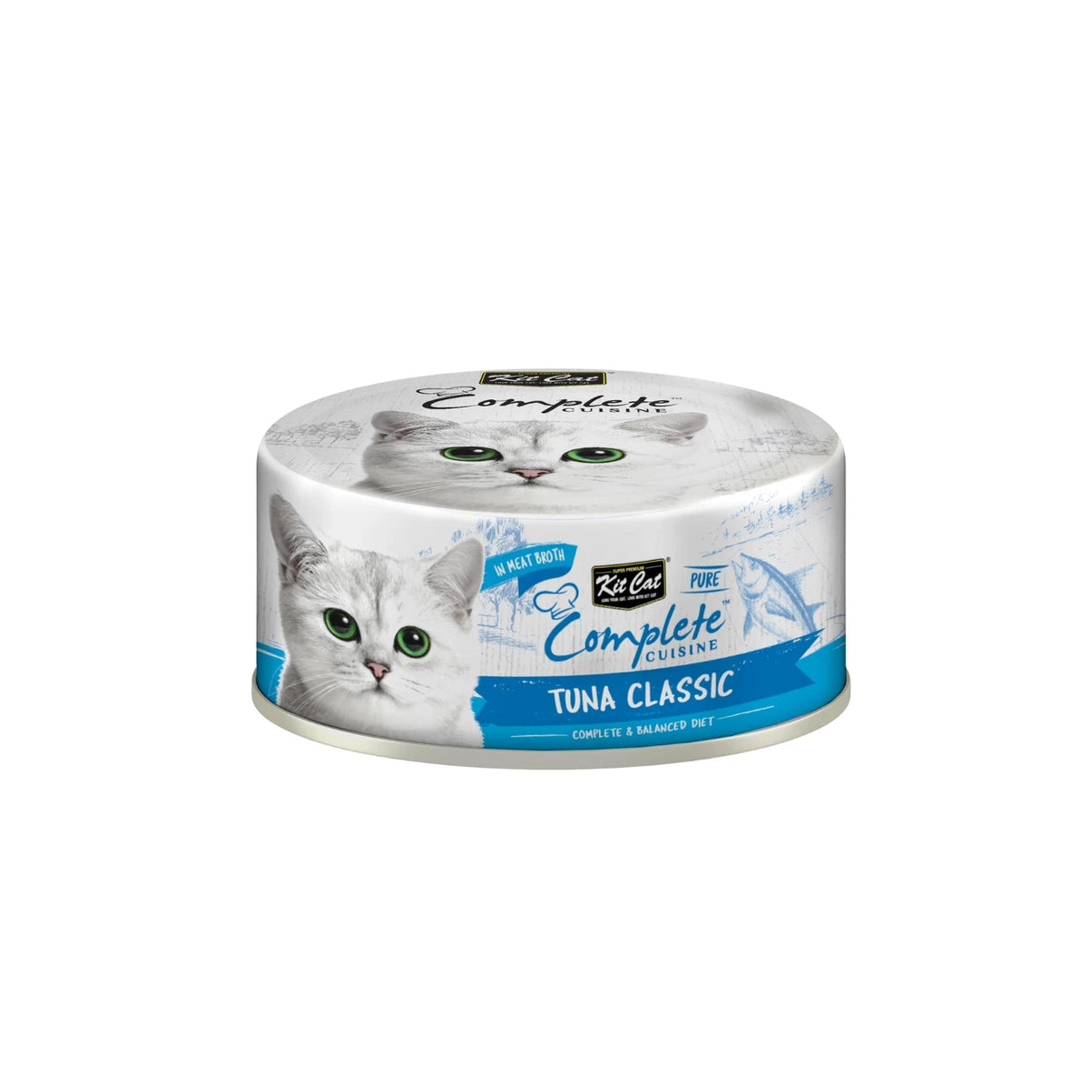 Kit Cat Complete Cuisine Wet Cat Food — Tuna Classic in Broth — front pack