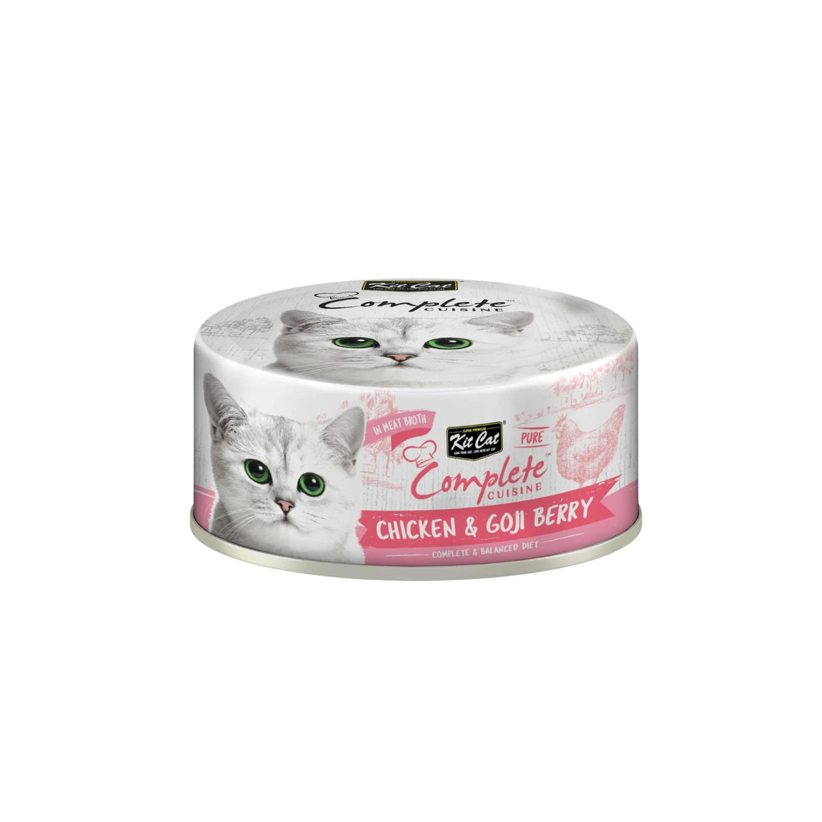 Kit Cat Complete Cuisine Wet Cat Food — Chicken & Goji Berry — front pack