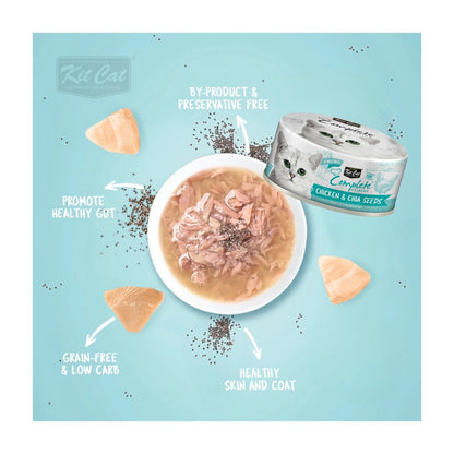 Kit Cat Complete Cuisine Wet Cat Food — Chicken & Chia Seeds — Complete Cuisine_Chicken & Chia Benefits