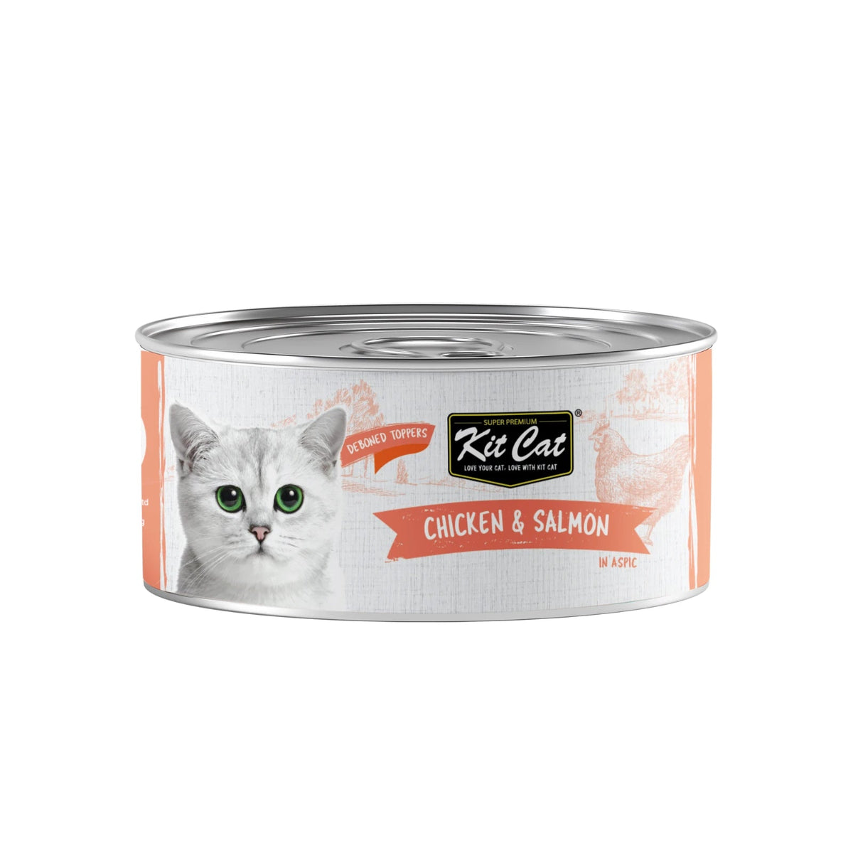 Kit Cat Deboned Toppers in Aspic 80g — Chicken & Salmon — front pack
