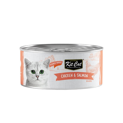 Kit Cat Deboned Toppers in Aspic 80g — Chicken & Salmon — front pack