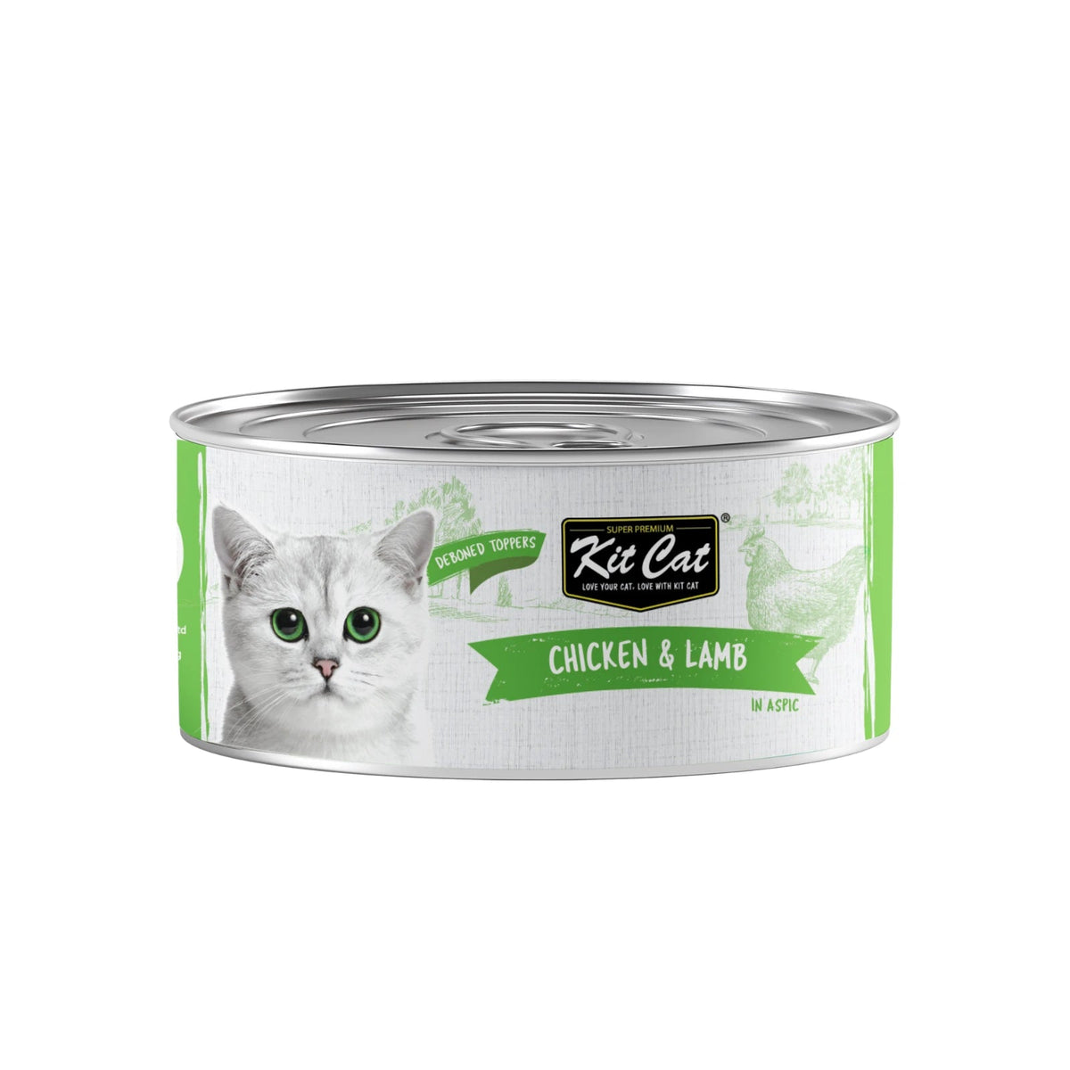 Kit Cat Deboned Toppers in Aspic 80g — Chicken & Lamb — front pack